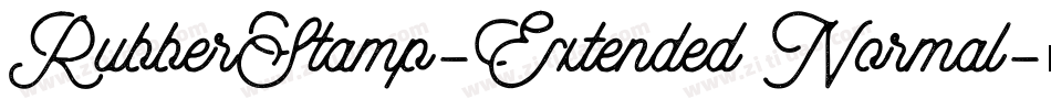 RubberStamp-Extended Normal字体转换
